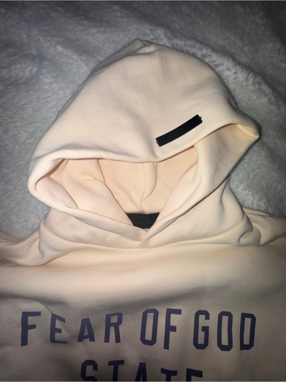 Essentials Shell Color Hoodie with Gray Lettering - Picture 5 of 7